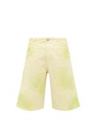 Matchesfashion.com Jacquemus - Tie-dye Cotton-canvas Shorts - Mens - Light Green