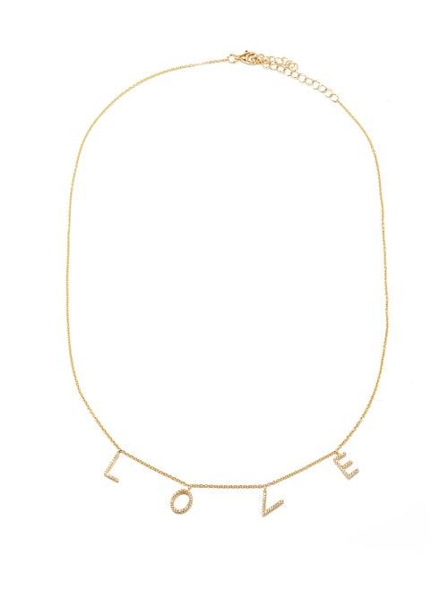 Rosa De La Cruz - Love Diamond & 18kt Gold Necklace - Womens - Yellow Gold