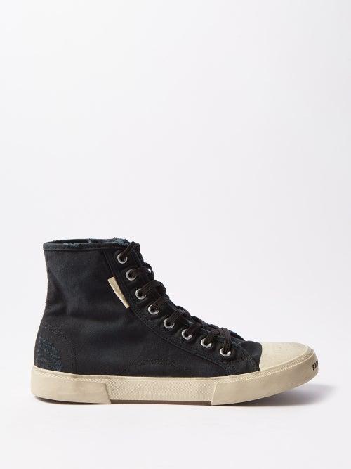 Balenciaga - Paris Canvas High-top Trainers - Mens - Black White