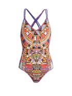 Camilla Rainbow Warrior-print Reversible Swimsuit