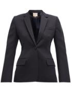 Matchesfashion.com Roksanda - Lesia Tailored Wool Blazer - Womens - Navy