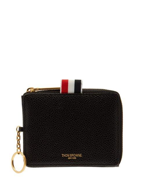 Matchesfashion.com Thom Browne - Pebbled Leather Coin Pouch - Mens - Black