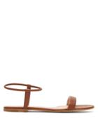 Matchesfashion.com Gianvito Rossi - Jaime Leather Flat Sandals - Womens - Tan