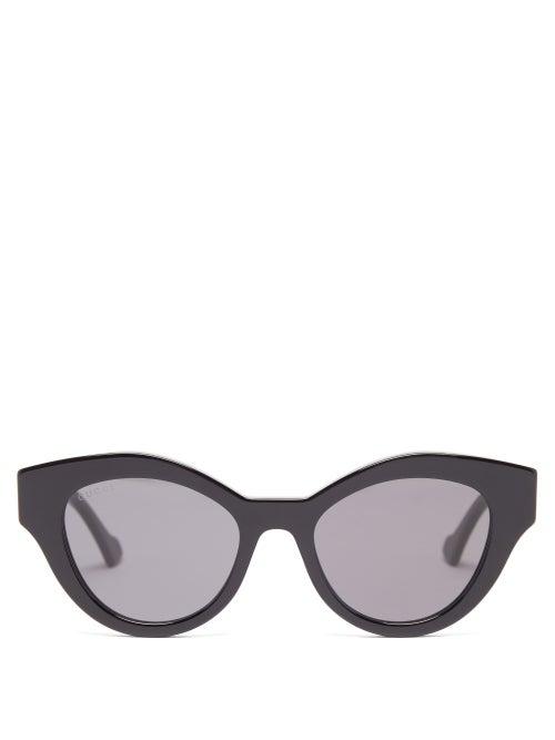 Ladies Accessories Gucci - Cat-eye Acetate Sunglasses - Womens - Black