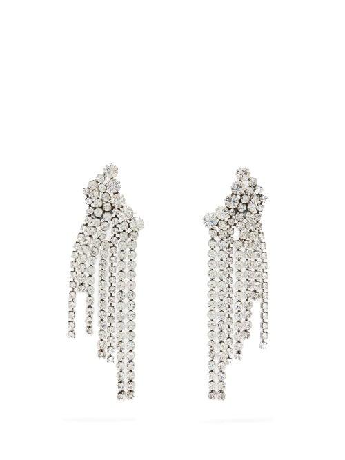 Matchesfashion.com Isabel Marant - Crystal-fringed Drop Earrings - Womens - Crystal