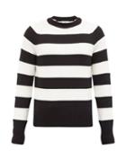 Matchesfashion.com Ami - Striped Cotton-blend Sweater - Mens - Black Multi