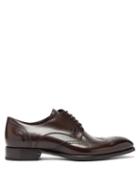 Matchesfashion.com Brioni - Leather Derby Brogues - Mens - Dark Brown