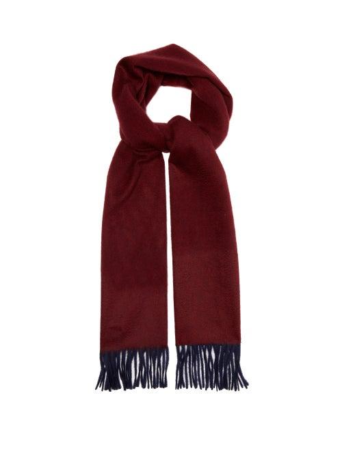 Matchesfashion.com Begg & Co. - Arran Fringed Cashmere Scarf - Mens - Navy