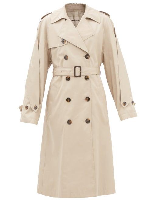 Alexandre Vauthier - Double-breasted Cotton Trench Coat - Womens - Beige