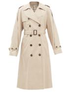 Alexandre Vauthier - Double-breasted Cotton Trench Coat - Womens - Beige