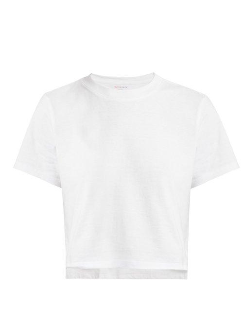 Matchesfashion.com Hanes X Karla - X Karla The Baby Cotton Jersey Cropped T Shirt - Womens - White