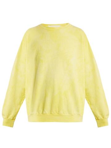 Matchesfashion.com Audrey Louise Reynolds - Round Neck Cotton Sweatshirt - Womens - Yellow