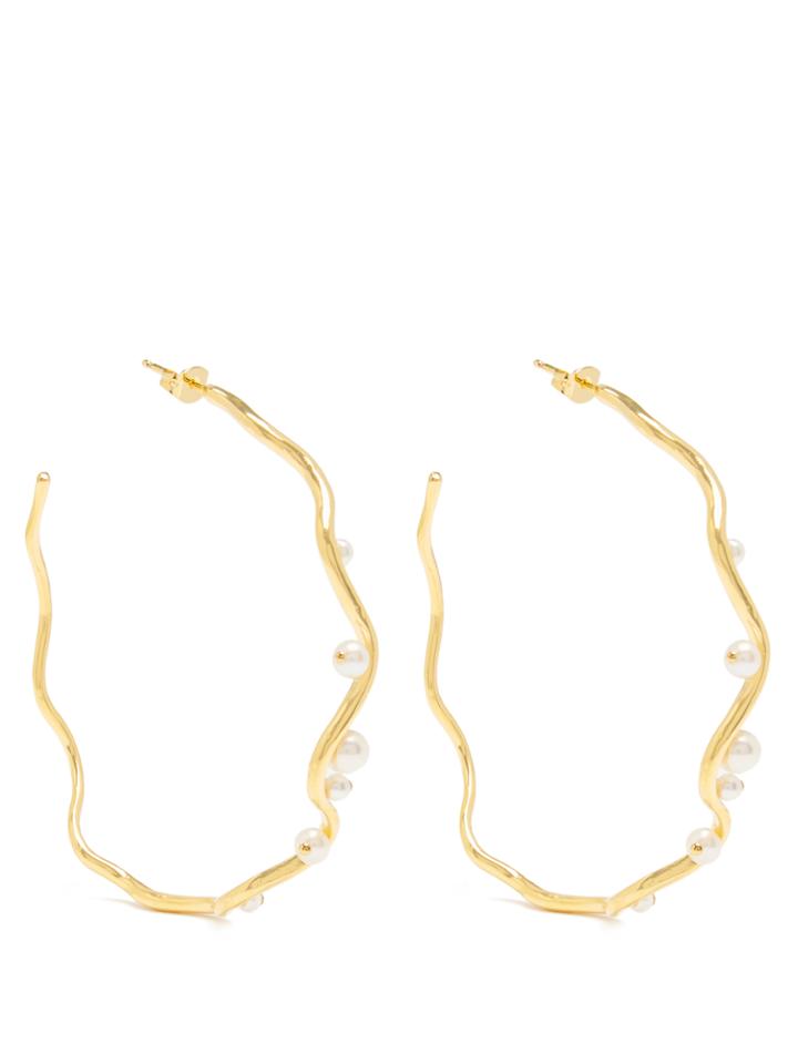 Aurélie Bidermann Cheyne Walk Gold-plated Hoop Earrings
