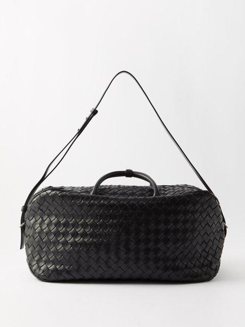 Bottega Veneta - Pop-up Mini Intrecciato-leather Holdall - Mens - Black