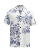 Matchesfashion.com Ksubi - Floral Skull-print Twill Shirt - Mens - White