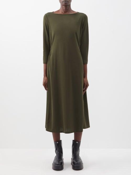 Max Mara Leisure - Vertigo Dress - Womens - Dark Green