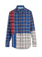 Off-white Patchwork Checked Cotton-blend Shirt