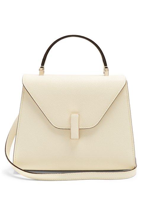 Matchesfashion.com Valextra - Iside Medium Grained Leather Bag - Womens - White