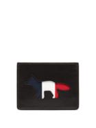 Maison Kitsuné Logo Cut-out Leather Cardholder