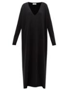 Raey - Clean V-neck Knit Dress - Womens - Black