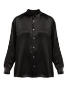 Matchesfashion.com Katharine Hamnett London - Nicola Silk Satin Blouse - Womens - Black