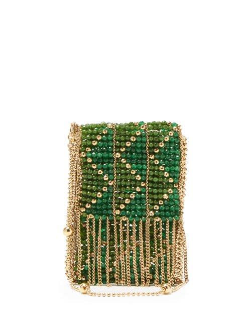 Matchesfashion.com Rosantica By Michela Panero - Dakota Small Beaded Cross Body Bag - Womens - Green
