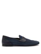 Matchesfashion.com Dolce & Gabbana - Leather-trimmed Suede Loafers - Mens - Blue