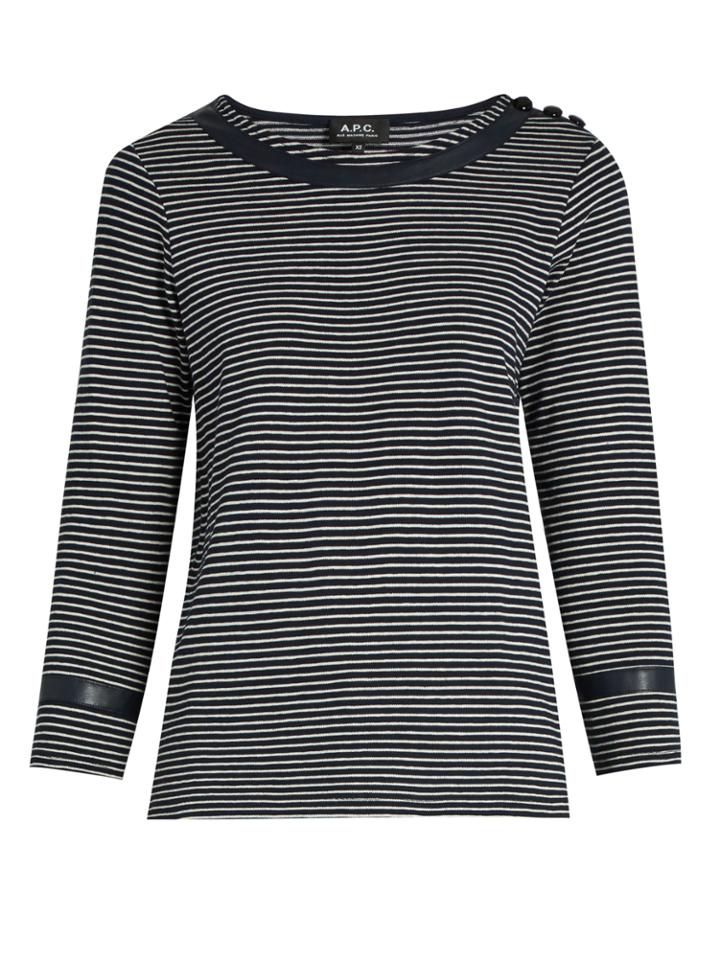 A.p.c. Cobob Striped Cotton-jersey T-shirt