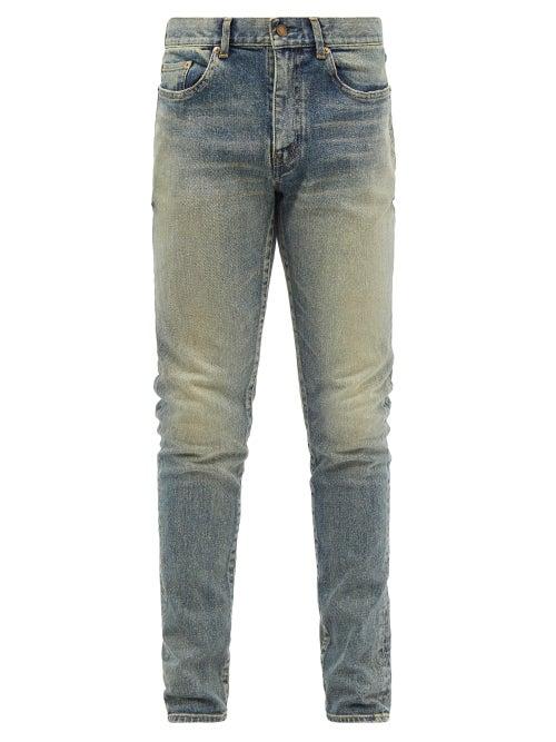 Saint Laurent - Low-rise Slim-leg Jeans - Mens - Blue