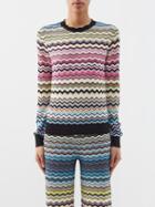 Missoni - Zigzag Crochet-knit Cotton-blend Sweater - Womens - Multi