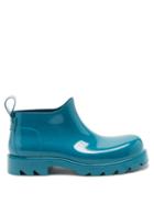 Bottega Veneta - Stride Moulded-toe Rubber Ankle Boots - Mens - Blue
