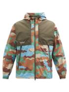 Moncler - Kounde Camo-print Cotton-canvas Hooded Jacket - Mens - Green Multi