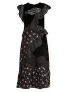Rebecca Taylor Round-neck Patchwork Floral Fil Coup Dress