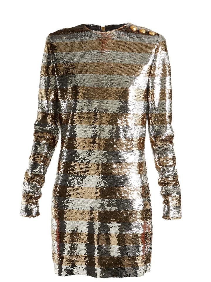 Balmain Boat-neck Mini Dress