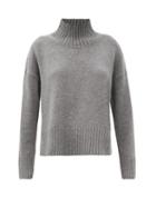 Matchesfashion.com Co - High-neck Wool-blend Sweater - Womens - Grey