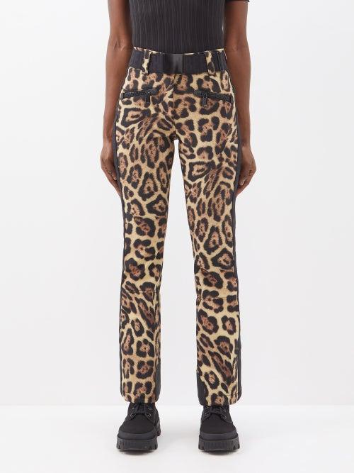 Goldbergh - Jaguar-print Belted Softshell Ski Trousers - Womens - Leopard