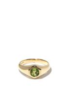 Matchesfashion.com Lizzie Mandler - August Peridot & 18kt Gold Signet Ring - Womens - Green Gold