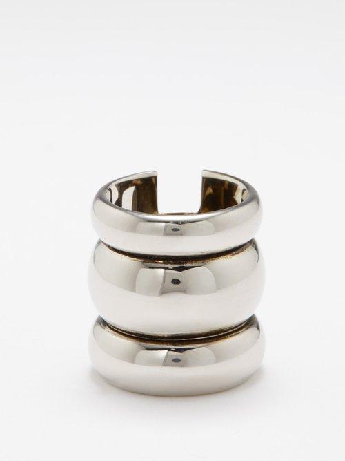 Alexander Mcqueen - Broken Triple-band Ring - Womens - Silver