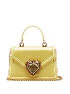 Matchesfashion.com Dolce & Gabbana - Devotion Small Satin Handbag - Womens - Yellow