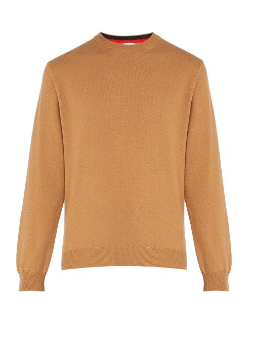 Matchesfashion.com Paul Smith - Crew Neck Cashmere Sweater - Mens - Camel