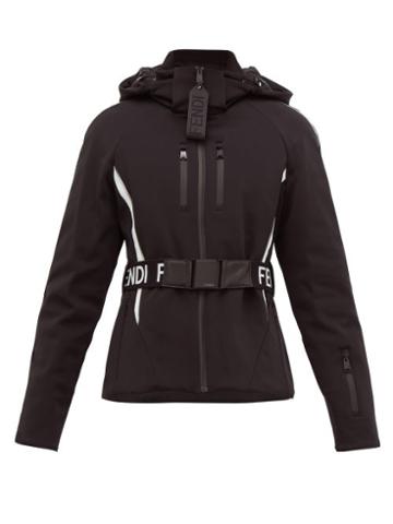 Matchesfashion.com Fendi - Fendi Roma Coated Shell Hooded Ski Jacket - Womens - Black