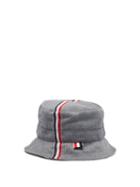 Matchesfashion.com Thom Browne - Striped Twill Bucket Hat - Mens - Grey
