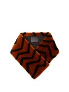 Matchesfashion.com Givenchy - Striped Lamb Shearling Scarf - Womens - Orange