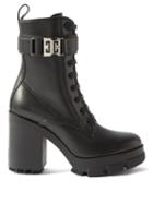 Givenchy - 4g-buckle Heeled Leather Boots - Womens - Black