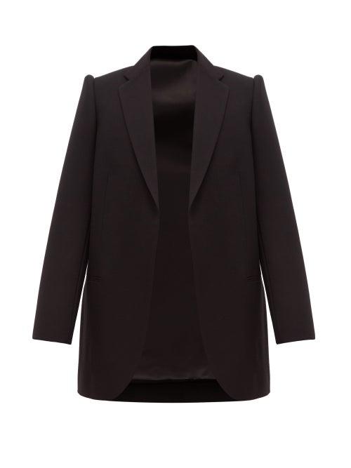 Matchesfashion.com Balenciaga - Single Breasted Wool Gabardine Blazer - Womens - Black