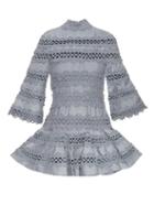 Zimmermann Havoc High-neck Lace-insert Dress