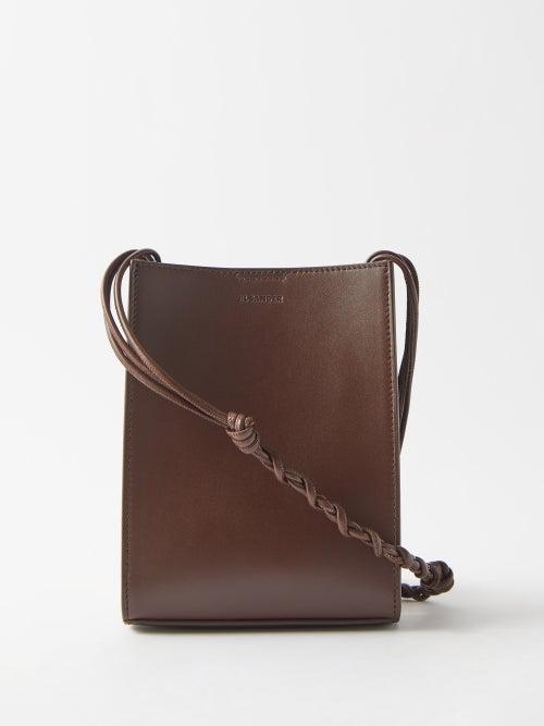 Jil Sander - Tangle Small Leather Cross-body Bag - Mens - Brown