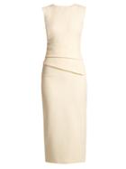 Matchesfashion.com Carl Kapp - Luna Wool Crepe Dress - Womens - Cream