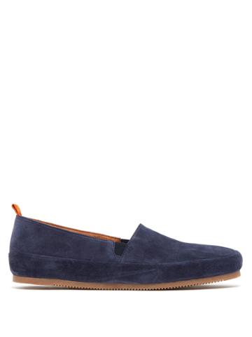 Mulo Suede And Shearling Slippers