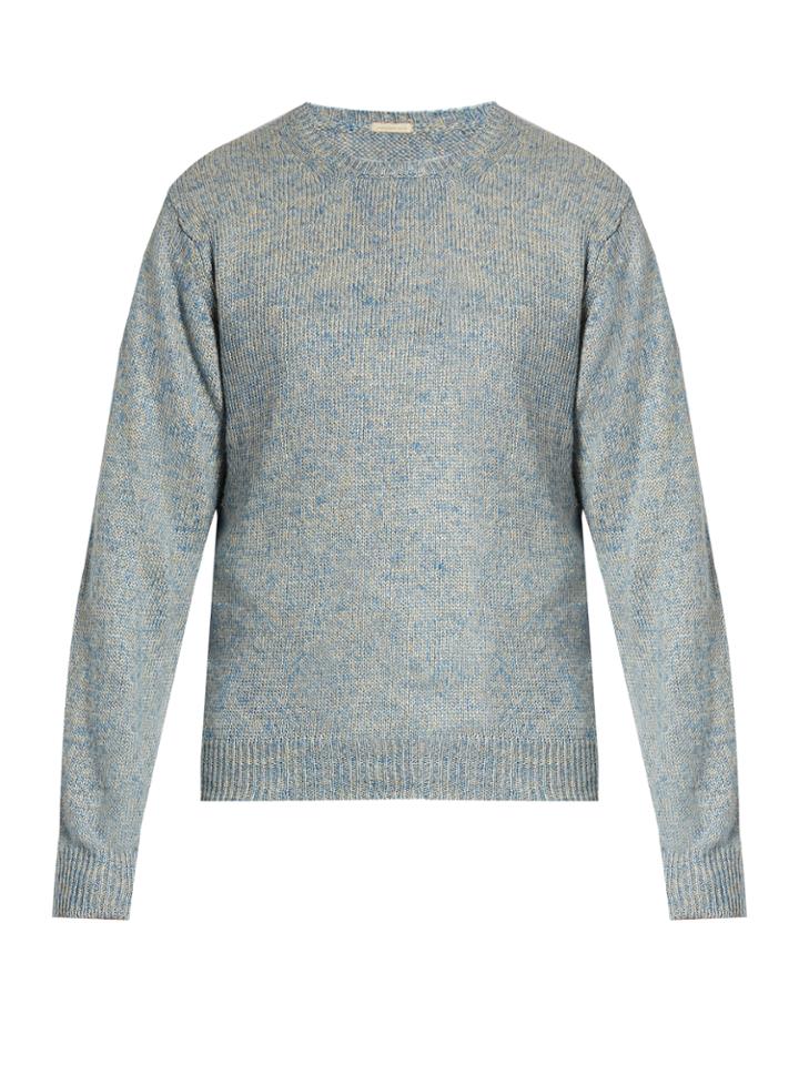 Massimo Alba J. Pierre Crew-neck Linen-blend Sweater
